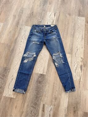 Rag and bone Distressed Mid-Blue Women’s Ripped Jeans 24